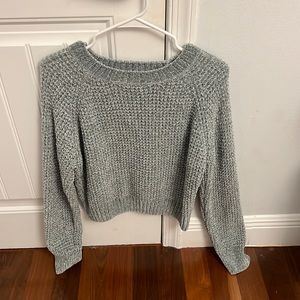 Green crochet sweater